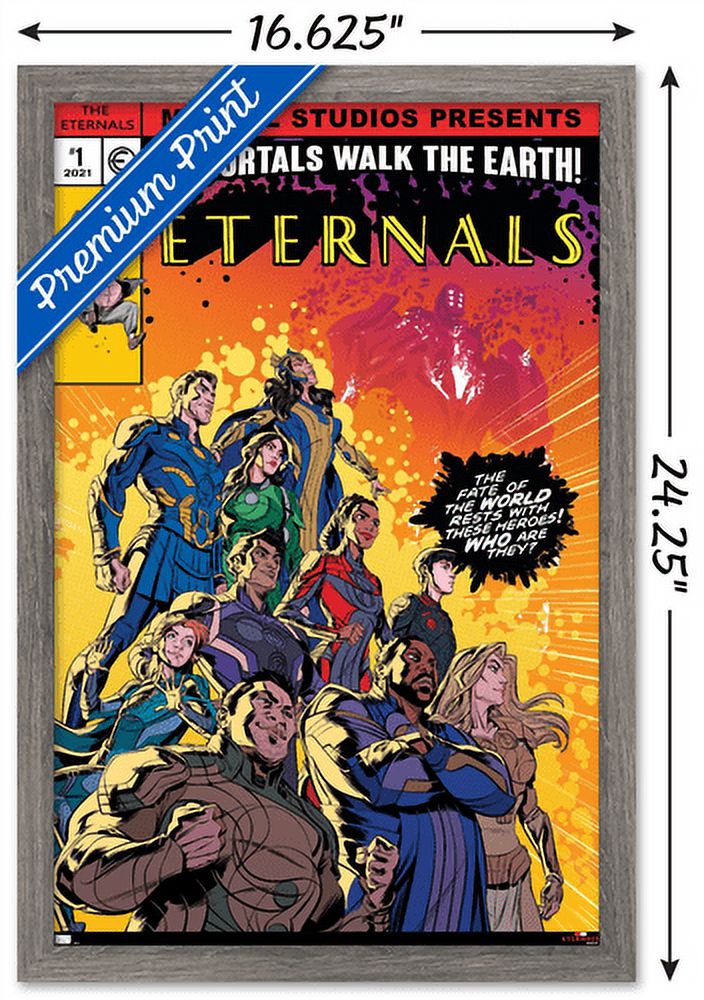 Marvel Eternals - The Eternals Wall Poster, 14.725" x 22.375", Framed