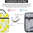 thumbnail image 5 of Reusable Lunch Bag Cartoon Lemon Painting Insulated Lunch Box Container Portable Cooler Thermal Lunch Tote Bag for Women Men Adult Work Office Picnic Travel Beach, 5 of 6