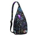 thumbnail image 1 of Gamer Gift Sling Backpack - Digital Loading Screen & Strategy Mode Pattern, Fashionable Water-Resistant Pack for Students, 1 of 4