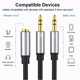 thumbnail image 2 of Câble o AUX3.5 2 en 1, une femelle vers deux mâles, pour amplificateur TV, son, câble de connexion pour voiture, argent, 0,3 m, 2 of 4