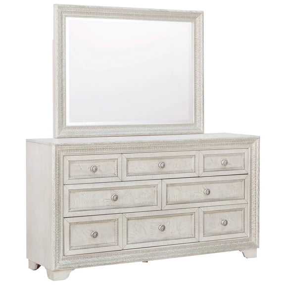Camila Dresser with Mirror in Creamy White