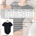 thumbnail image 6 of YUSHOW Womens Bodysuits Round Neck Short Sleeve T Shirts Basic Bodysuit (Black,M), 6 of 7