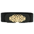 thumbnail image 1 of Unique Bargains Women's Metal Decor Interlocking Buckle Elastic Waist Belt, 1 of 2