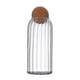 thumbnail image 2 of Frascos de vidrio transparente con tapa de corcho para almacenar frijoles, nueces, granos y especias. 1300ml, 2 of 9