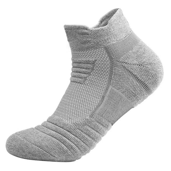 Mens Solid Color Thick Running Socks Maximum Cushion For Sports