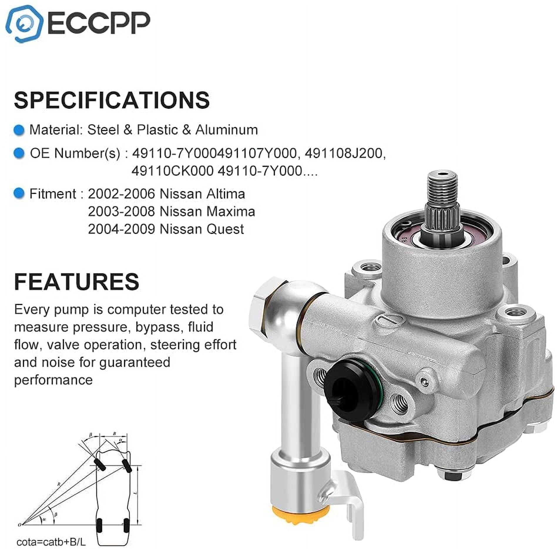 ECCPP Power Steering Pump Fit for 2003-2008 for Nissan Maxima