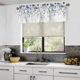 thumbnail image 5 of Kitchen Curtain Valance for Windows Blue Eucalyptus Leaves Watercolor Floral Spring 1 Panel, 54 x 18 Inch Rod Pocket Valance Window Treatments Short Curtains for Bathroom Bedroom, 5 of 6
