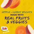 thumbnail image 2 of Dole Apple & Carrot Dog Biscuit Treats, Flavored with Real Fruit and Veggies, No Wheat, Corn, Soy, or Artificial Ingredients, Assorted Bag, 7oz, 2 of 6