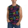 thumbnail image 2 of Picia Graffiti Art mens Cotton Tank Undershirts , Moisture-wicking Ribbed Tanks, Lightweight Cotton Tank Undershirts-Large, 2 of 8