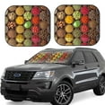 thumbnail image 2 of Bingfone Spices And Herbs Print 2-Piece Sun Shade Front Windshield - Foldable Car Front Window Sunshades For Most Sedans Suv Truck - Large, 2 of 7
