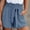 Blue, variant on Tittly Beach Pants High Waisted Shorts High Waisted Shorts Striped Ruffle Elastic Waist Summer Beach Short With Pockets Belt Shorts for Women Lounge Pants Women Blue L