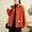 Orange, variant on Plus Size Women's Jackets Lightweight Cotton Long Sleeved Shirt Cardigan Workwear Jacket Fashionable Tops