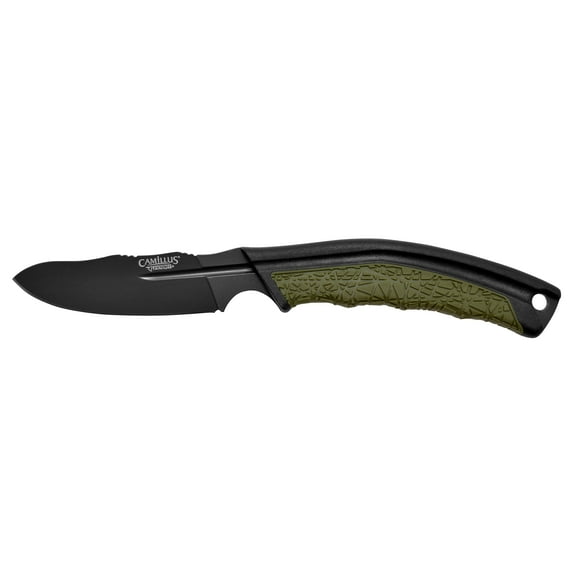 Camillus BT8.5 3.5" Tactical Drop-Point Knife, with Sheath, Black