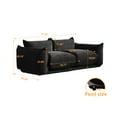 thumbnail image 7 of bokifol 2-Seat Modular Cloud Couch for Small Spaces,Easy to Assemble Cloud Couch for Living Room,Office,Black, 7 of 7