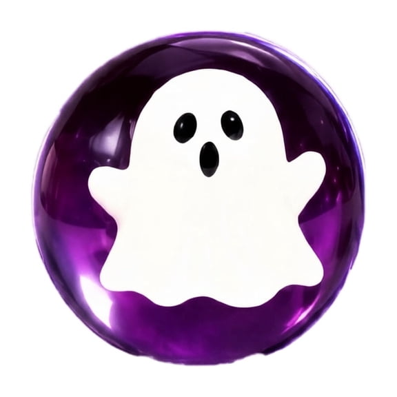 Halloween Ghost Squishy Ball, Clear Purple Stress Ball, Maltose Slow Rising Fidget Toy, Stress Relief Sensory Toy for Kids Adults, Halloween Party Favor Gift