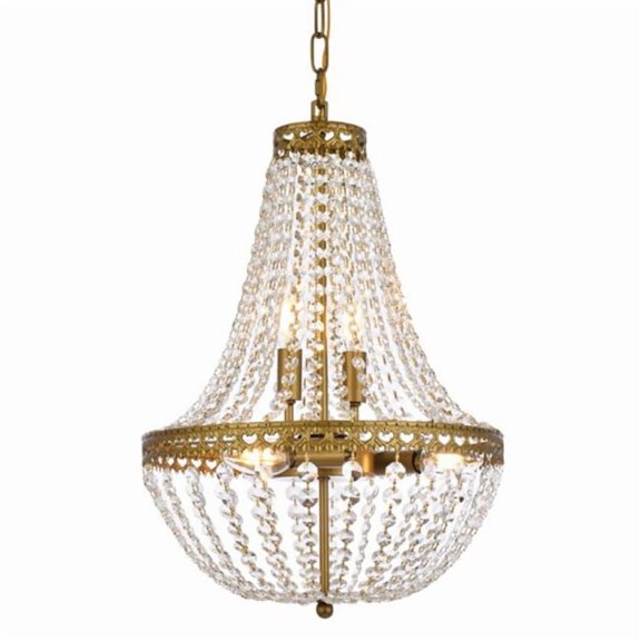 Valeria 14 inch pendant in brass
