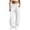 White, variant on Women's cargo sweatpants elastic waist Womens Winter Casual Fashion Solid Color Multi Pocket Drawstring Elastic Waist Sweatpants Comfy Sweatpants for Women Gifts for Her