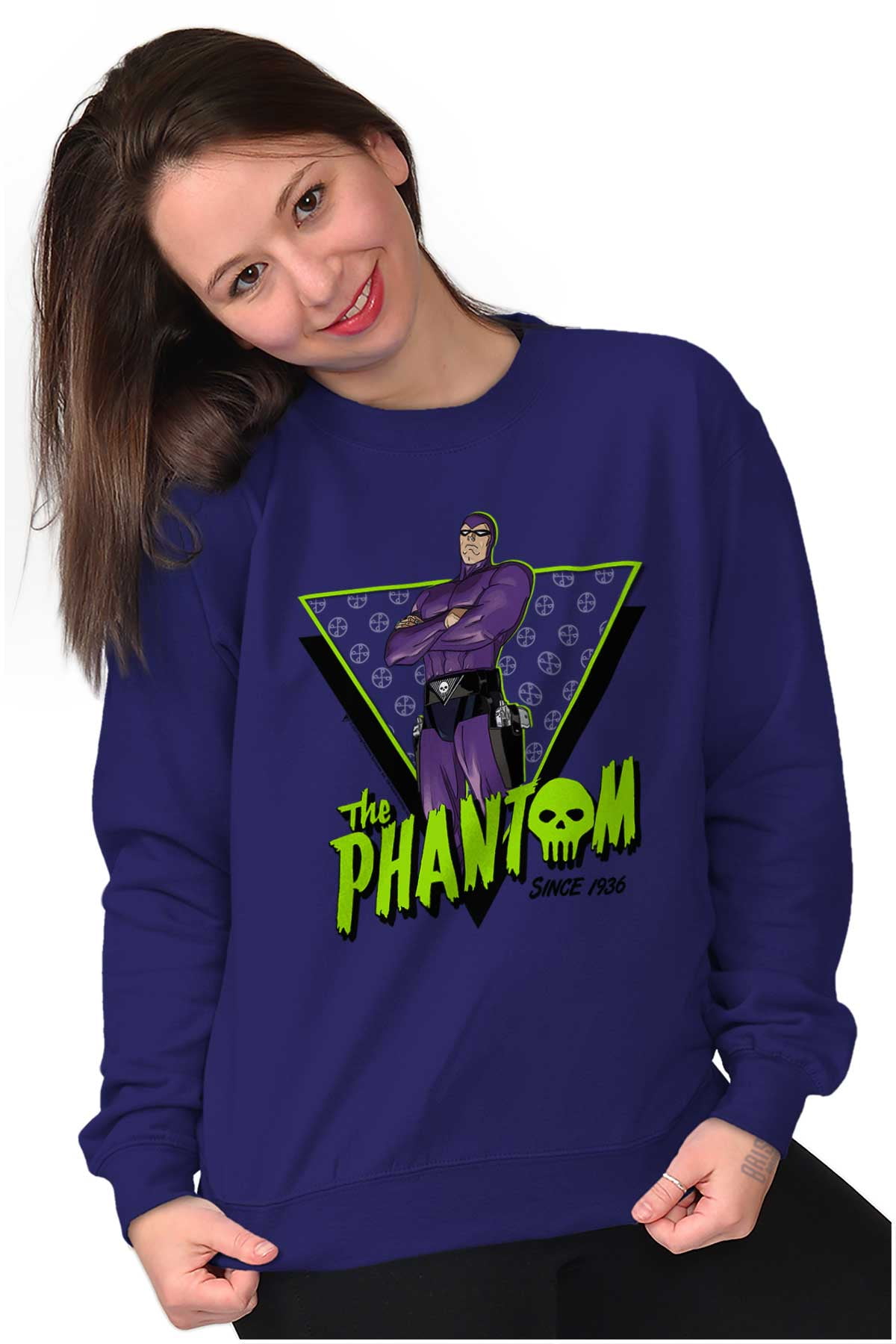 the Phantom Skull Vintage Superhero Sweatshirt for Men or Women Brisco  Brands 4X 