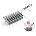 thumbnail image 4 of Cateissary Stainless Steel Taco Basket with Grip Shells Burritos 8 Pancake Tool Handle Cocina y Comedor, 4 of 6