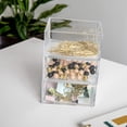 thumbnail image 5 of Martha Stewart Brody 3 Pack Stack and Slide Plastic Tray Office Desktop Organizer, 3" x 3.75", 5 of 12