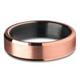 thumbnail image 2 of 6mm Rose Gold Wedding Ring,Engagement Ring,Tungsten Carbide Ring,6mm Wedding Ring,Black Wedding Ring,Rose Gold, 2 of 4