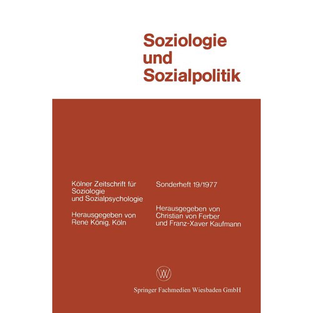 Kölner Zeitschrift Für Soziologie Und Sozialpsychologie Sond