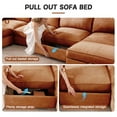 thumbnail image 6 of U Shape 4 Seater Cloud Couch Sectional Sofa with 2 Movable Ottomans, Living Room Couch, Oversized Modular 6-Seat Sofa with Storage Drawers Under Each Seat, Chenille Orange, 6 of 17