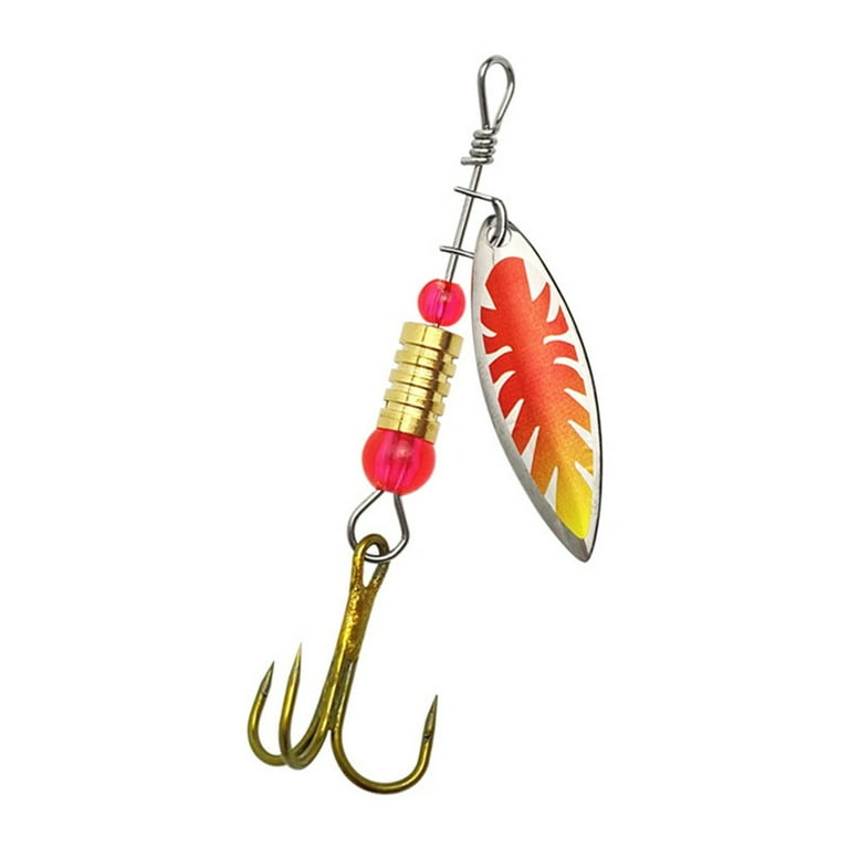 10pcs fishing Spinner rotating spoon Spinnerbait Trout Freshwater Saltwater  