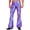 Colorful, variant on Men's Shiny Metallic 70s Vintage Disco Party Long Pants Bell Bottom Flared Trousers Silver XL