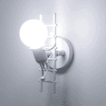 thumbnail image 5 of Lampe Murale Humanoïde Intérieure E27 Style Industriel Moderne Simple 220v Ampoule Non Incluse (Blanc), 5 of 5