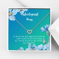 Unbiological Mom Mother's Day Gift for Mom, Mother in Law Gift, Mother's Day Gift Box, Mother's Day Gift Idea, Gift for Mom, Jewelry For Mother[Rose Gold Heart,Blue-Green Gradient]