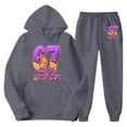 thumbnail image 4 of WMQPNNS Boys Pant Sets Size 7, Boys Sweatsuit Kids Fashion Girls Printed Long Sleeve Hoodie and Baggy Sweatpants Tracksuit Clothing Set, for Age 18-24 Months, Dark Gray, 4 of 4