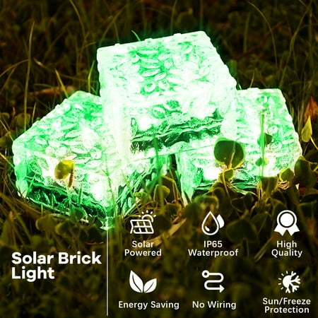 

Elegant Choise Imitation Glass Solar Brick Lights IP65 Waterproof In-Ground Outdoor Landscape