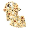thumbnail image 7 of Halloween Pjs Women 2 Pcs Women Silk Pajamas Set Pumpkin Ghost Printed Womens Shorts Pajama Set Button Up Lounge Sets For Women Halloween Womens Pajama Sets, 7 of 7