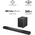 thumbnail image 4 of Restored Hisense AX3120G 3.1.2Ch Sound Bar with Wireless Subwoofer, 360W, Dolby Atmos, Bluetooth 5.3, EzPlay, 4K HDMI Pass Through, Roku TV Ready(B Grade), 4 of 5