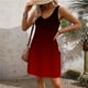 thumbnail image 5 of Vestido de Verano para Mujeres Gradiente Impreso Bolsillo sin Mangas Vestido Casual Cuello en V para Diario Y Fiestas, 5 of 5