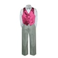thumbnail image 2 of 4PC Shirt Gray Pants Satin Vest Set Baby Boy Toddler Kid Formal Party Suit Sm-7, 2 of 3