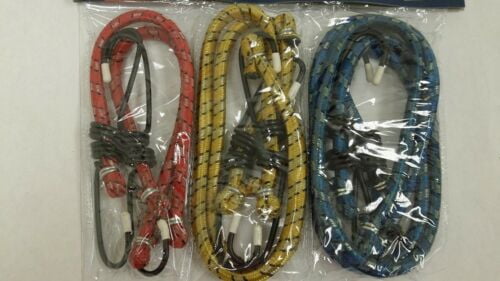 36pc Bungee Bungie Cord Tie Down Straps Set Assortment 12 each 12" 18" 24" NEW 