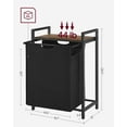 thumbnail image 4 of Laundry Hamper, Laundry Basket, 17.2 gal Laundry Sorter with A Pull-Out and Removable Bag, Shelf, Metal Frame, 19.7 x 13 x 28.4 in Black and Rustic Brown, 4 of 7