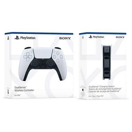 Sony PlayStation 5 White DualSense Wireless Controller and Charging Station