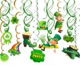 thumbnail image 1 of St. Patrick's Day Clover Irish Festival Party Colgantes Remolino Foil Decoración colgante ZefeiWu 8390605308352, 1 of 1