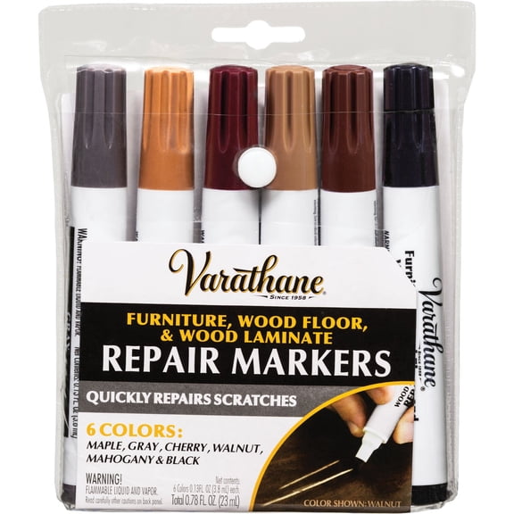 Varathane 347840 Wood Stain Repair Marker Kit, Assorted Warm Tones