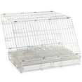 thumbnail image 6 of 20" Metal Foldable Bird Parrot Travel Veterinary Carrier Wire Cage with Wooden Stand Perch and Stainless Steel Dishes, 6 of 9