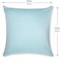 thumbnail image 2 of 22 x 22" Throw Pillowcase (Cover Only) - 85/15 Nylon, Spandex - Luxurious, Silky, Stretchy & Soft - 1Pcs Solid Color - A Perfect Choice for Couch Chairs Sofa Bed Adult or Kids Bedroom, Sweat Baby Blue, 2 of 7