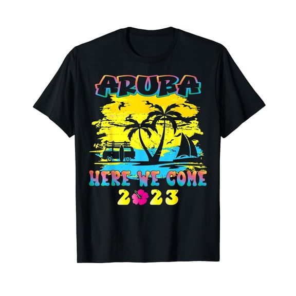 Aruba Family Vacation 2023 Aruba Matching Group Summer Black T-Shirt