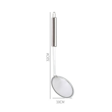 

Stainless Steel Oil Strainer Fine Mesh Food Strainer with Long Handle Home Use