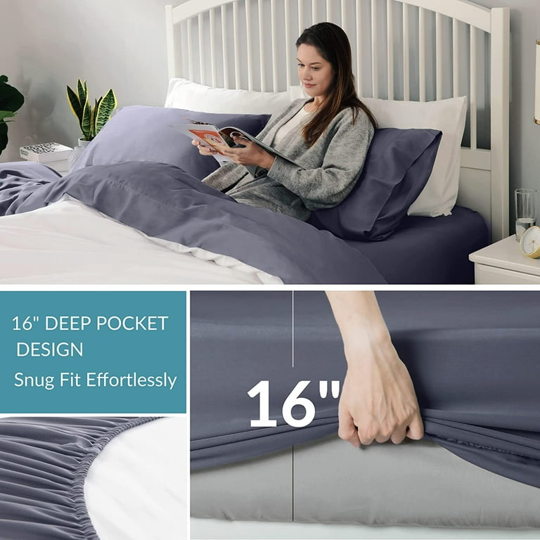  Bedsure Deep Pocket Twin Sheets Set - Fits Mattresses