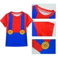 thumbnail image 5 of Girls Super Brother Costume Short Sleeve T-Shirt+Dress Set Halloween Outfits, 5 of 7