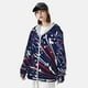 thumbnail image 3 of Fotbe Red White Blue Fireworks 1 Chaqueta con Protección Solar UPF 50+ para Hombre y Mujer, Camisa con Capucha y Bolsillos-Medium, 3 of 7