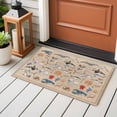 thumbnail image 5 of Nautical Coastal Animals 2'x3' Washable Rug, Vintage Ocean Marine Life Brown Non-Slip Doormat Area Rugs for Entrance Bathroom Bedsides, StainResistant Carpet for Kitchen Bedroom, Entryway Floor Mat, 5 of 9